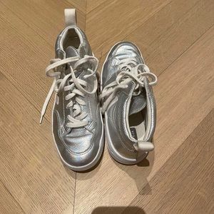 Veja Silver Metallic high tops sneakers. Barely worn! Size 6